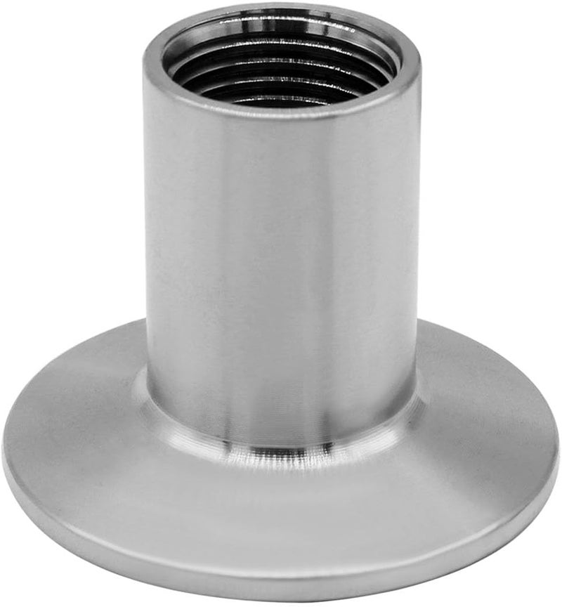 Fitvell Stainless Steel Sanitary Pipe Fitting 3/4" NPT Female Thread to 1.5" Tri Clamp 50.5mm Ferrule OD Sanitary Home Brew Adapter Connector (pack of 2) - Image 2